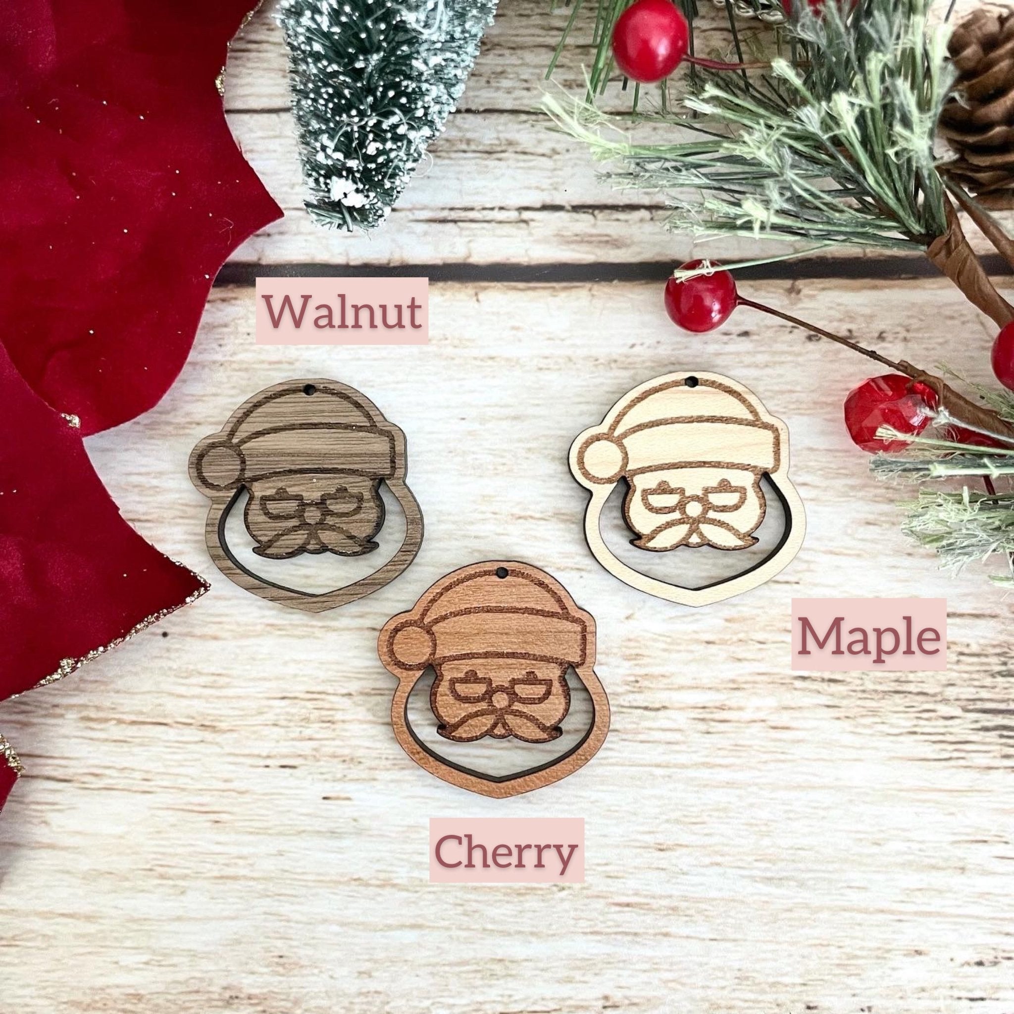 SANTA MACRAME EARRING BLANKS | Wooden Earring Blanks - All for Knotting LLC