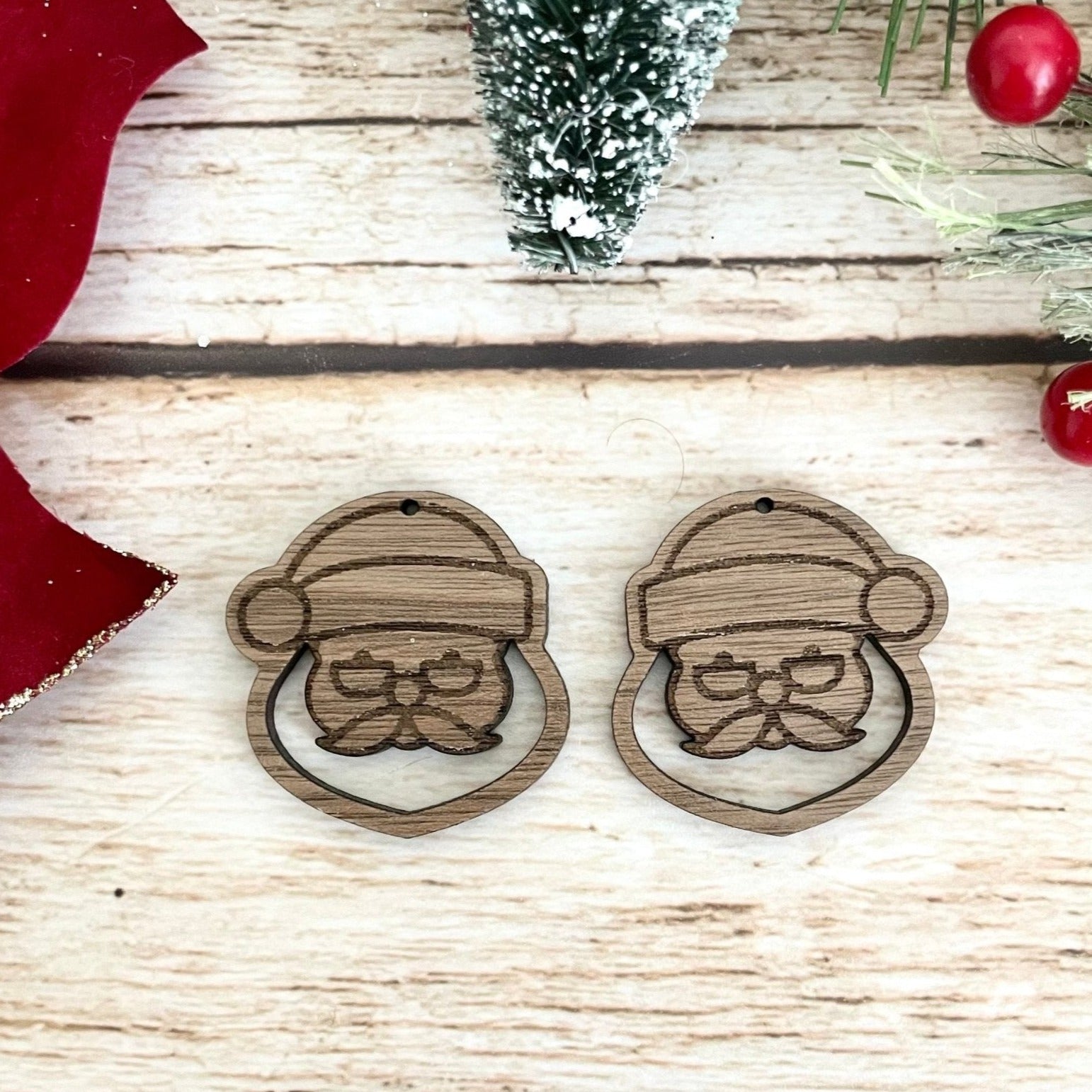 SANTA MACRAME EARRING BLANKS | Wooden Earring Blanks - All for Knotting LLC