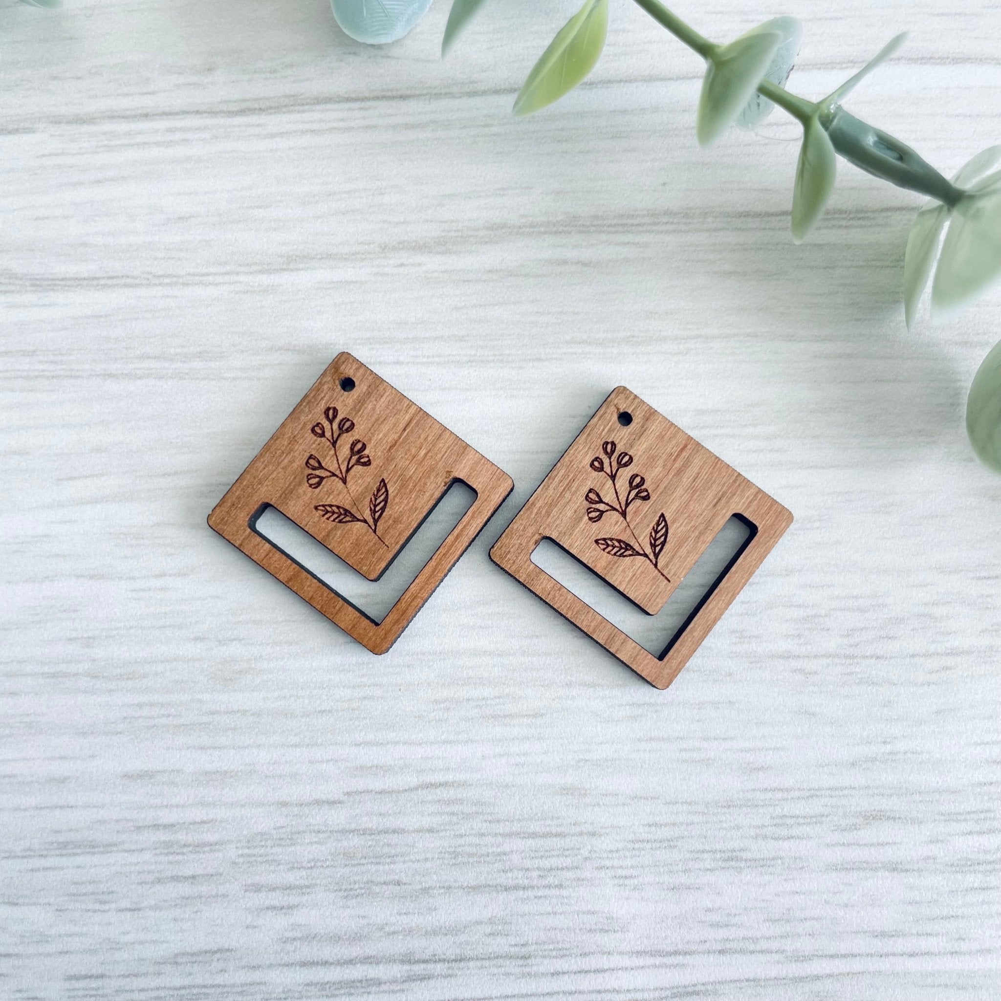 SPRING BOTANICAL 2 | Macrame Wooden Earring Blanks - All for Knotting LLC