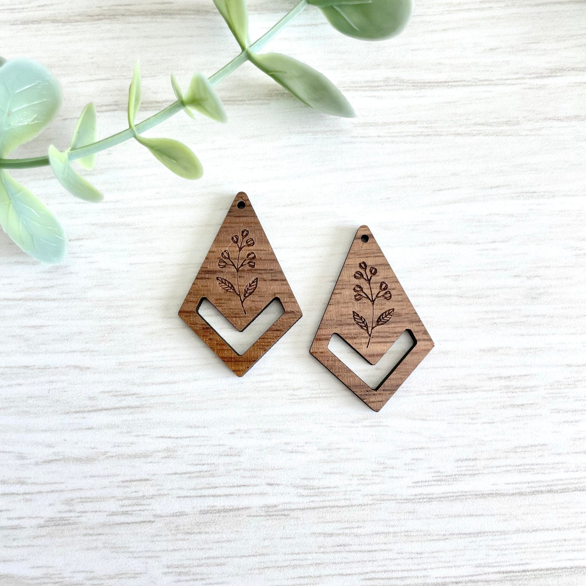 SPRING BOTANICAL 2 | Macrame Wooden Earring Blanks - All for Knotting LLC