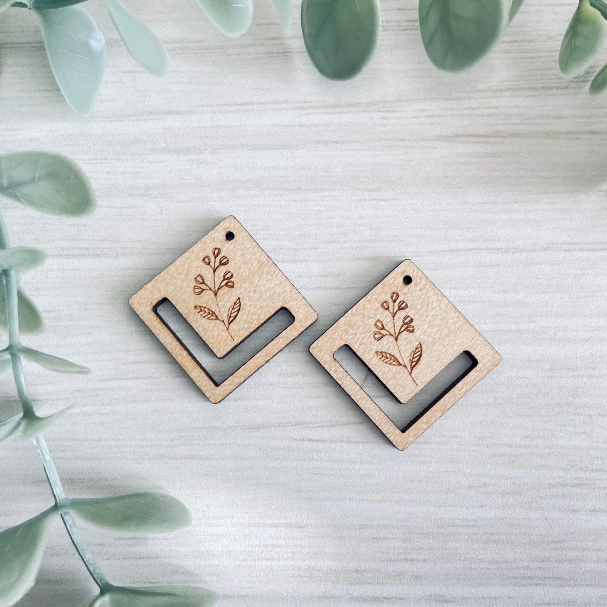 SPRING BOTANICAL 2 | Macrame Wooden Earring Blanks - All for Knotting LLC