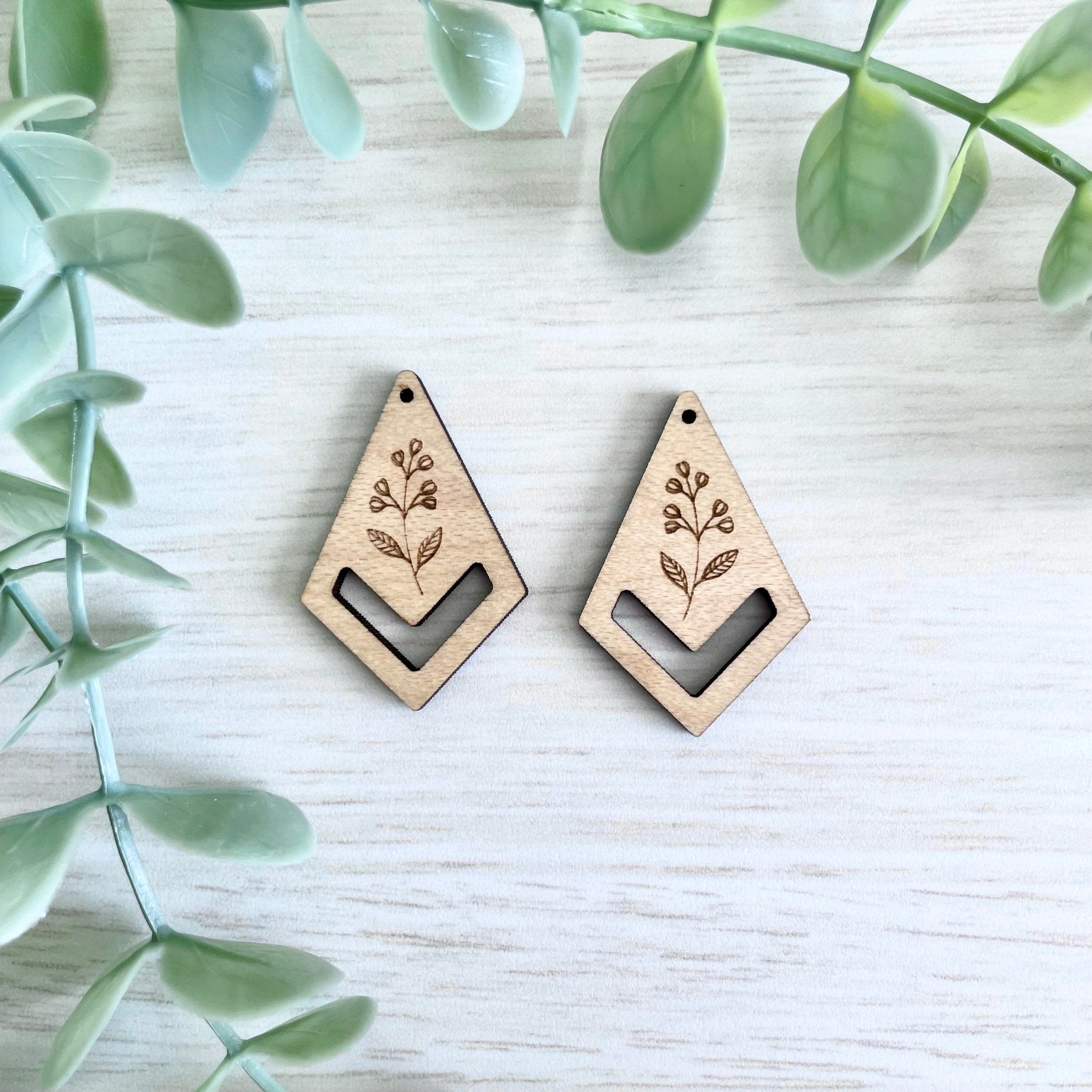 SPRING BOTANICAL 2 | Macrame Wooden Earring Blanks - All for Knotting LLC