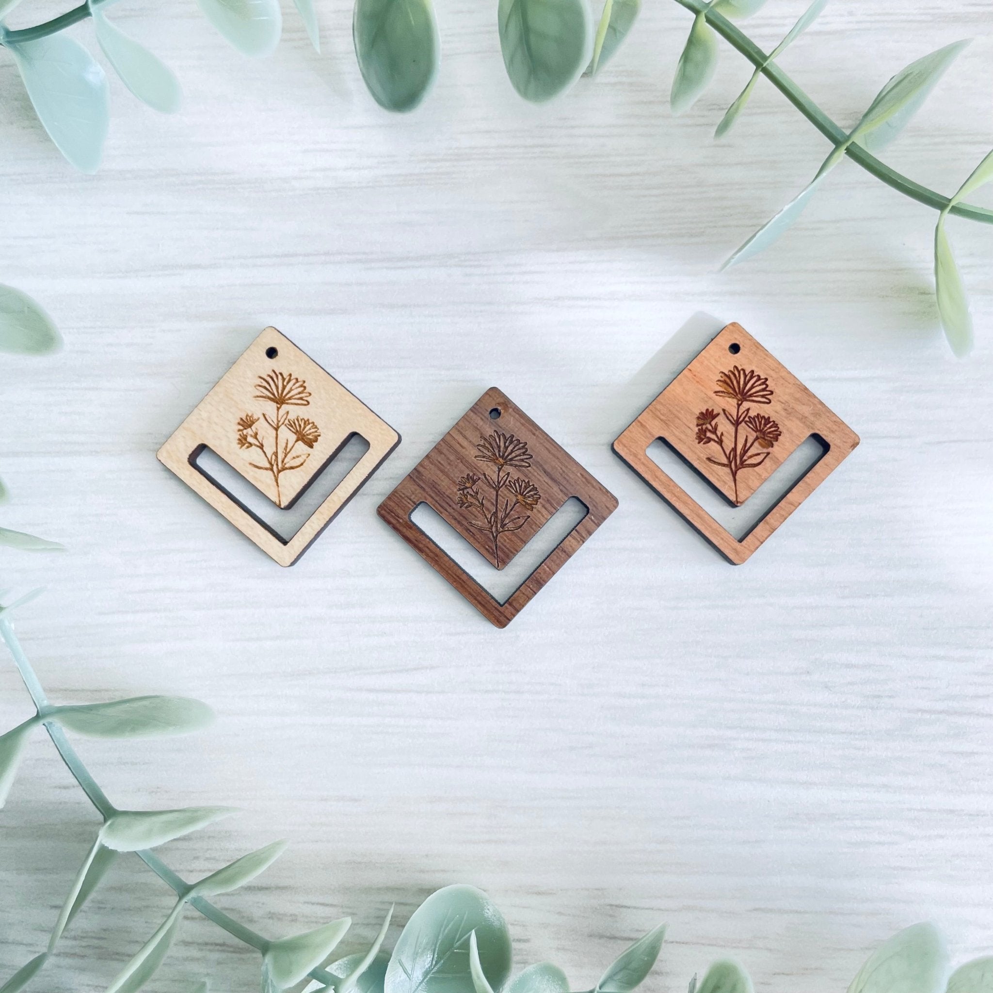 SPRING BOTANICAL 3 | Macrame Wooden Earring Blanks - All for Knotting LLC