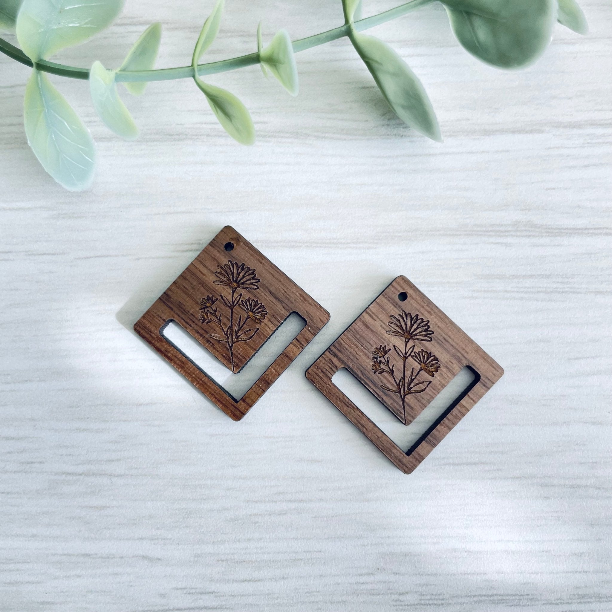 SPRING BOTANICAL 3 | Macrame Wooden Earring Blanks - All for Knotting LLC