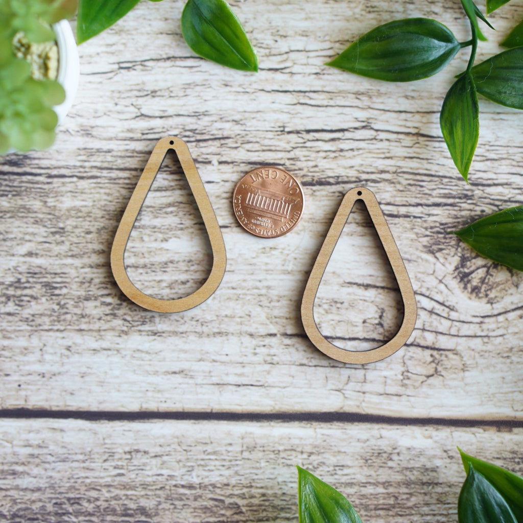 TEARDROP | Wooden Earring Blanks - All for Knotting LLC