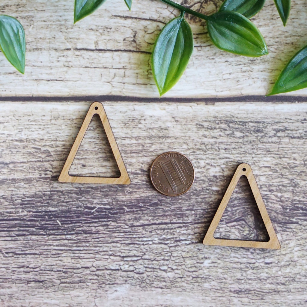 TRIANGLE | Wooden Earring Blanks - All for Knotting LLC