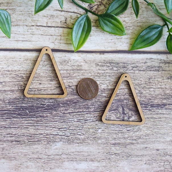 TRIANGLE | Wooden Earring Blanks - All for Knotting LLC