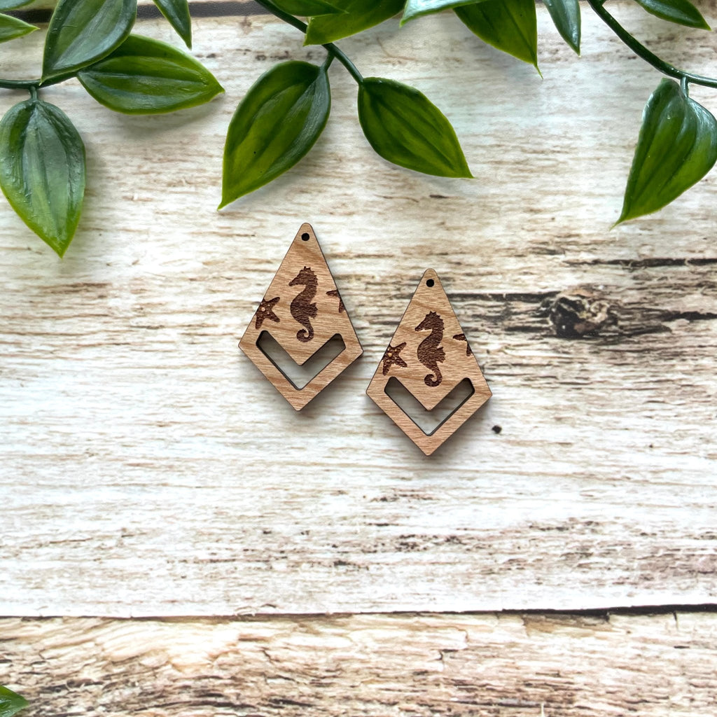 UNDER THE SEA | Wooden Earring Blanks - All for Knotting LLC